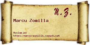 Marcu Zomilla névjegykártya